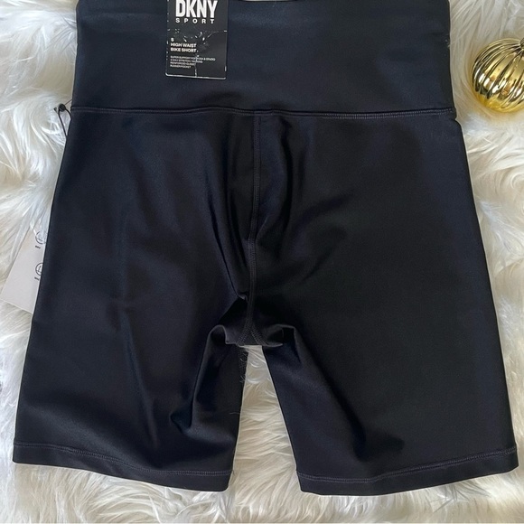 DKNY Sport High Waist Bike Shorts Black Small - Picture 9 of 10